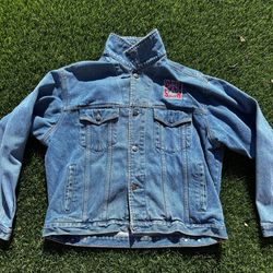 Vintage Jean Jacket Cropped Size Xl 