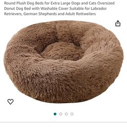 Round Plush Dog Bed For Extra Large Dogs Size XXL NEW!!!!