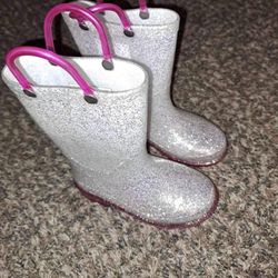 7/8 Toddler Girl Light Up Rain Boots