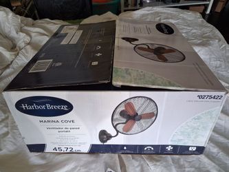 Harbor Breeze Marina Cove 18" Oscillating Wall Mounted Fan Bronze NIB