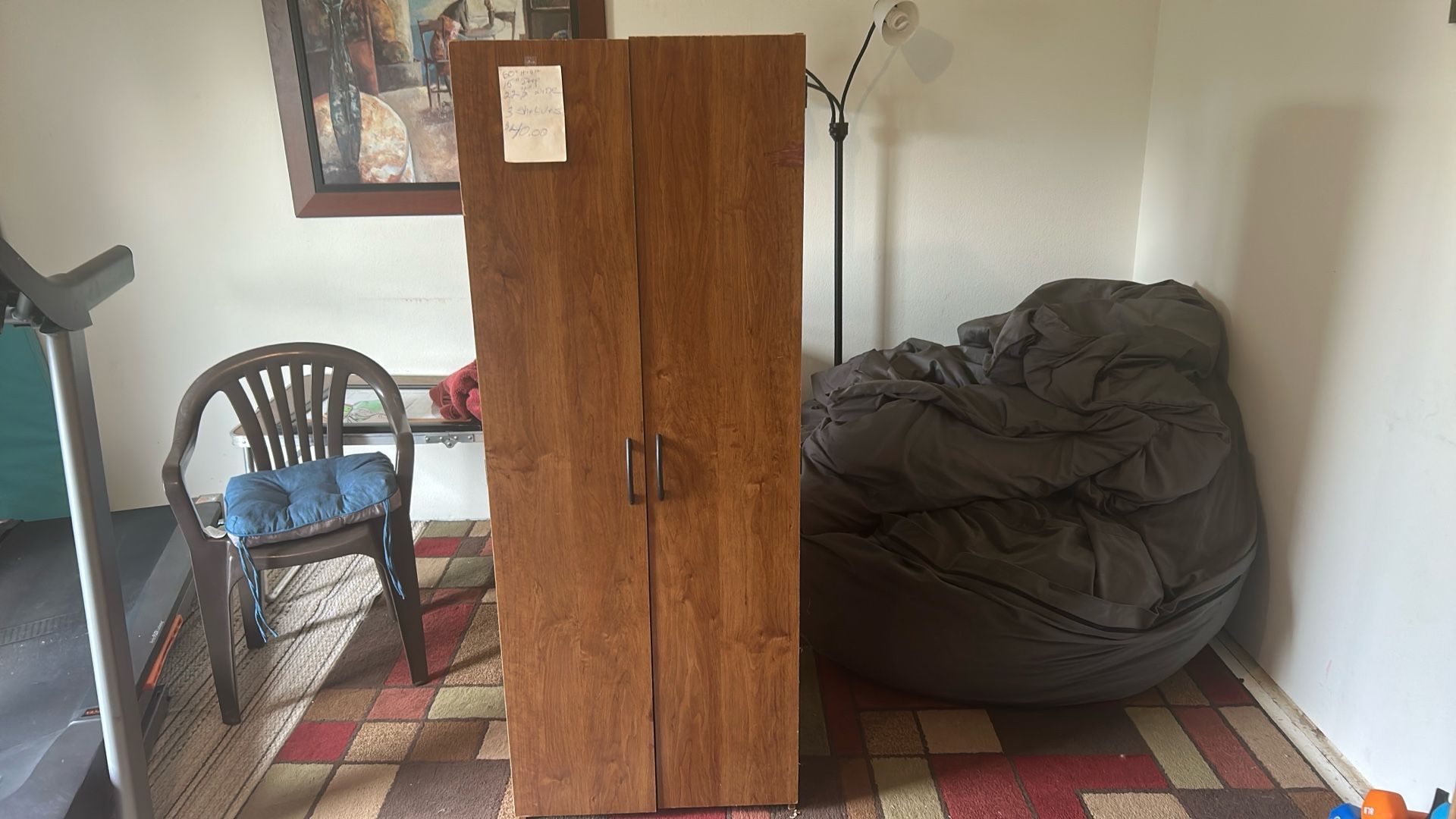 Tall, Double Door Cabinet.