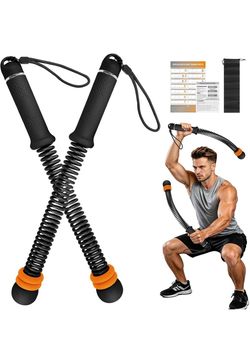 Brand New Weighted Cordless Battle Ropes – Adjustable Resistance Ropeless Battle Ropes for Home Gym with Non-Slip Handle, Portable Low-Noise Fitness E