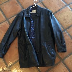 Men's Genuine Leather Jacket Large 
