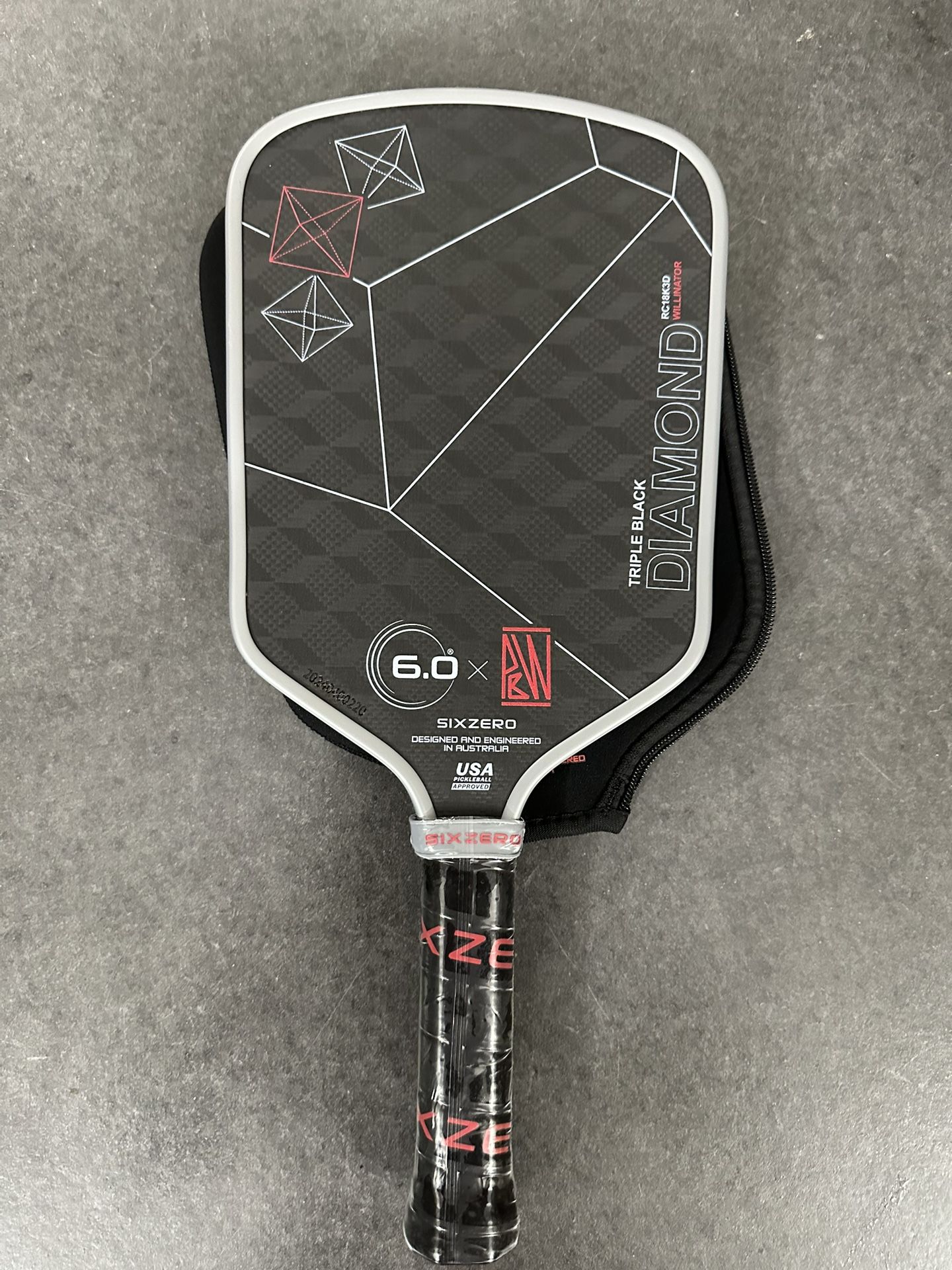 Six Zero Triple Black Diamond Pickleball Paddle