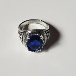 Antique Silver Stone Vintage Jewelry Ring For Men and Women Size 9.5 Used like new