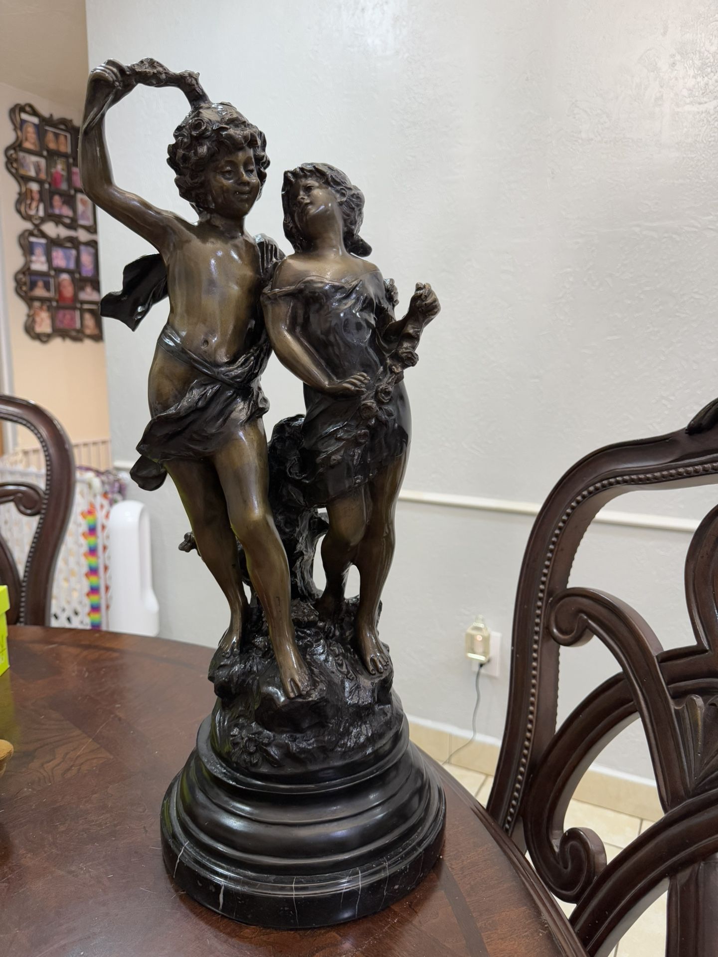 Antique Bronze Statue Signed Moreau 24”inch Tall