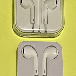 2 APPLE IPhone IPod EARBUDS - WIRED - 3.5mm Jack - NEW Authentic OEM ** NO VOLUME ** NO MIC ** NOT LIGHTNING ** ‼️ Price Is FIRM ‼️