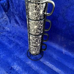 4 pc Drinkware  with stand altogether five dollars 