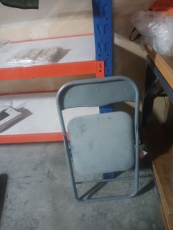 Gray Metal Folding Chair
