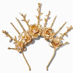 NEW Golden Spiked Flower Crown Headband