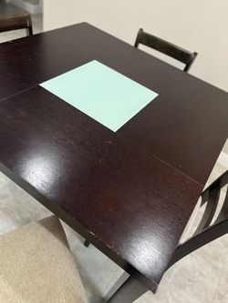 Dark Espresso Wood Dining Table