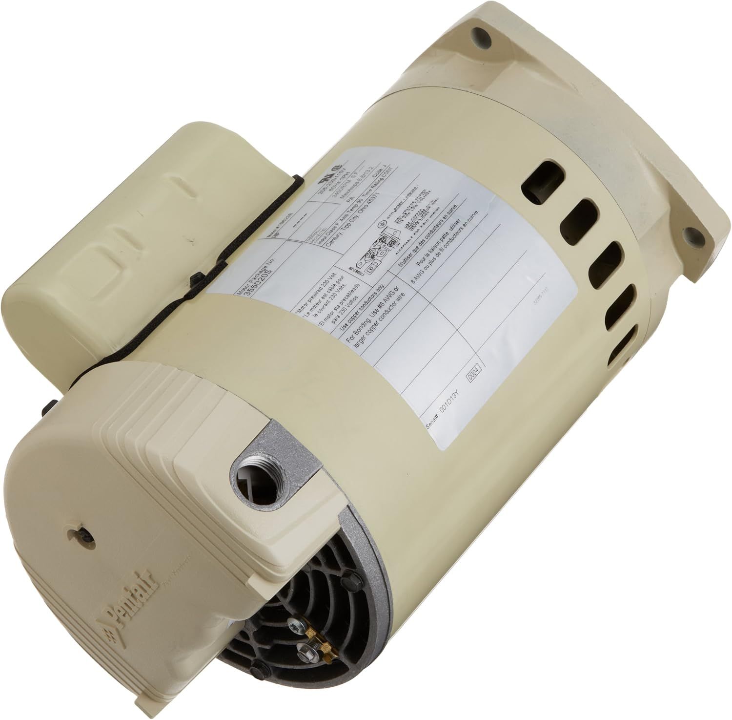 Pentair SuperFlo 1HP Standard Efficiency Single Speed Motor, 115/230V, 14.2/7.1A 355020S