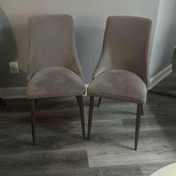 Two Grey Ikea Chairs