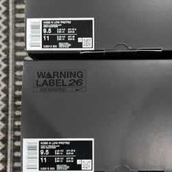 Nike Kobe 3 Low All- Star Warning Label 9.5M x2