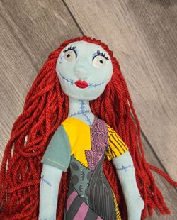 Disney Nightmare Before Christmas Sally Plush Doll 11.5” Red Yarn Hair