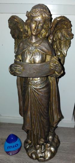 Vintage Pacific Rim Gold Angel Candle Holder Statue