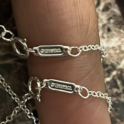 2 White Gold Plated Chains 