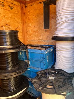 Internet cable.  Bulk Berk-Tex LANmark sat Cat6A Riser