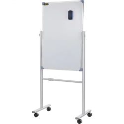 VEVOR Mobile Magnetic Whiteboard, 36 × 24 Inch, Double Sided, 360 Degree Reversible Rolling Dry Erase Board, Height Adjustable with Aluminum Frame and
