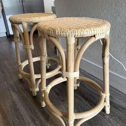 Target Rattan Bar Stools (Set of 2)