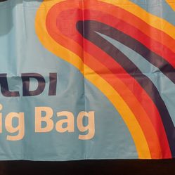 2025 The ALDI Big Bag Collection Heritage Rainbow Stripe Tote LIMITED EDITION