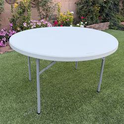 Office Star Resin Multipurpose Round Table, 4-Feet, Grey