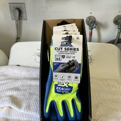 5 Heavy Duty Work Gloves, Cut Resistant 5 Pairs For $20