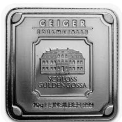 10 gram silver geiger square Bullion
