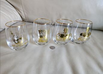 Stemless Wine Glasses Marvel Superheroes Set of 4 Barware Table Accessories