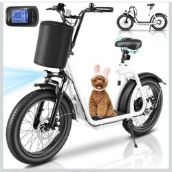 Electric Scooter with Seat 20x3 Fat Tire Ebike Brand New
