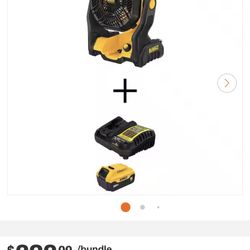 3 Speed dewalt Fan With Battery And Charger Used $100.00