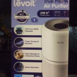 Levolt True HEPA Air Purifier 219sq Ft Room