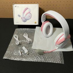 New KOFIRE Wireless Gaming Headset, 2.4GHz USB Gaming Headphones W/ Bluetooth 5.4, 53MM 3D Stereo Sound, 65H Battery, ENC Noise Canceling Mic, 3.5mm W