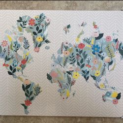 Pink Map Canvas
