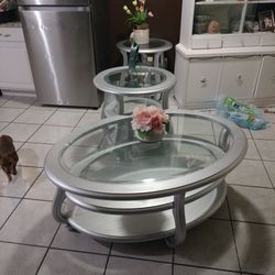 Beautiful Glass Center Table & Side Table 