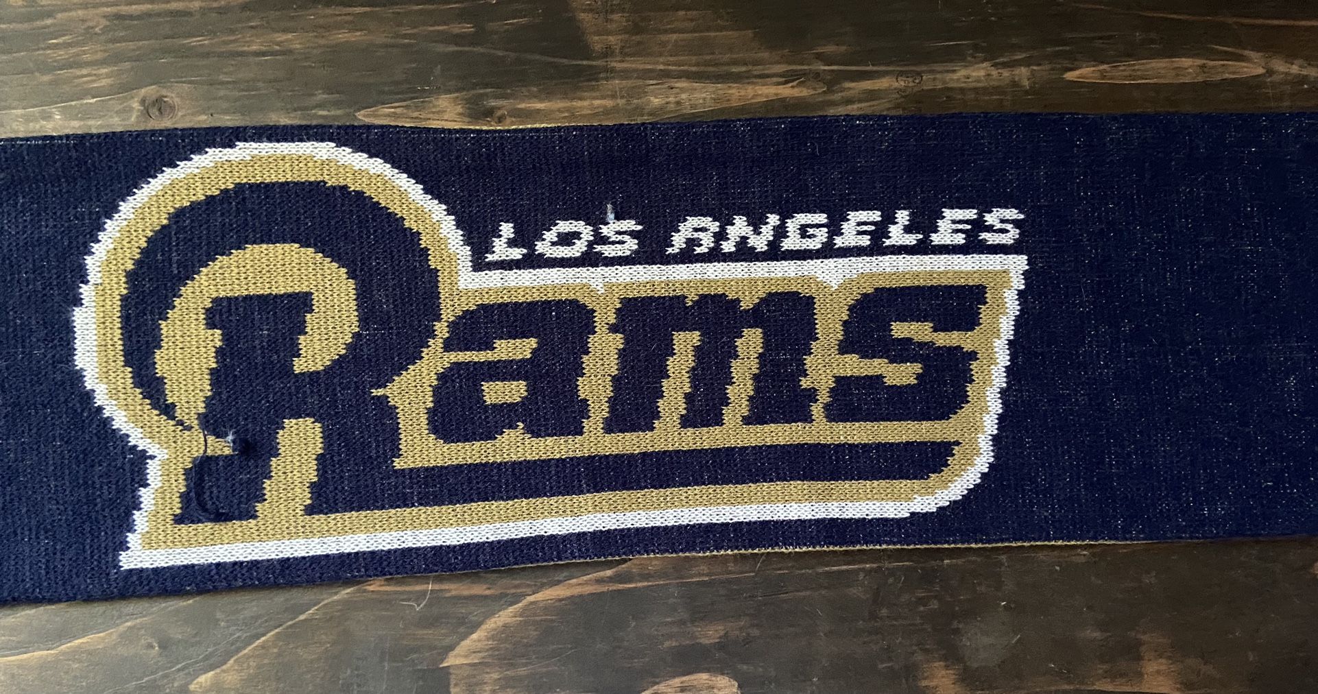 Los Angeles Rams Scarf Adult Fringe Colorful Football NFL Blue