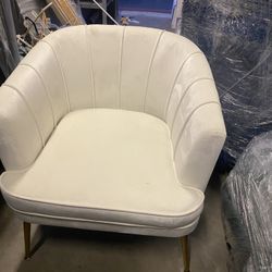 Andeworld Velvet Accent Visit > Chair with Ottoman,...