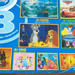Disney 8-in-1 puzzle set! Has 8 different puzzles in one box.
