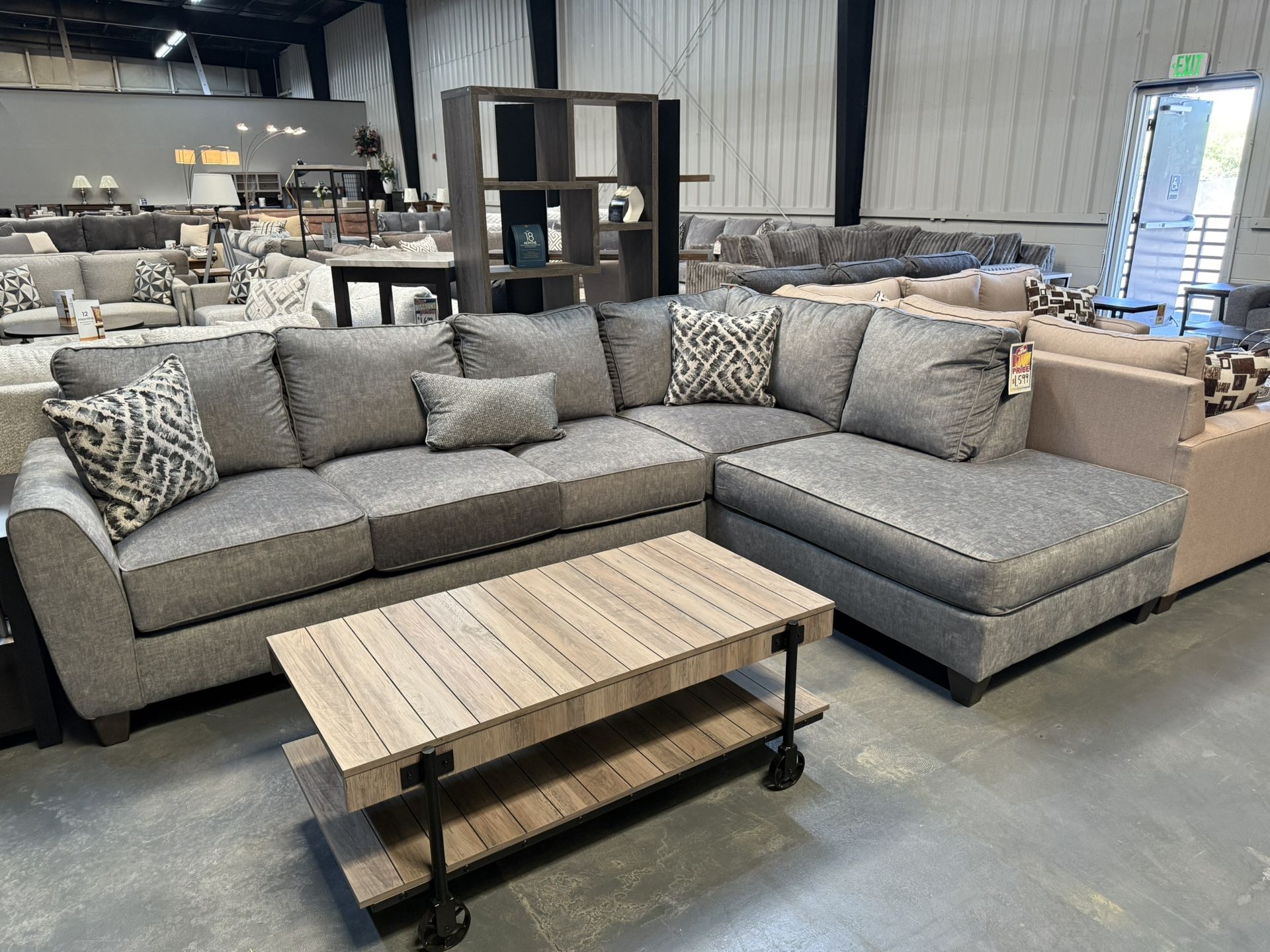 2pc Grey Sectional