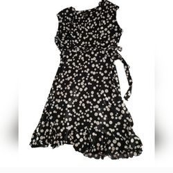 Glamour Black And White Polka-dot Dress 