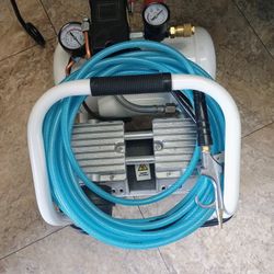 Ultra Quiet Air Compressor, Only 60dB, 1 Gallon Steel Tank, Oil-Free
