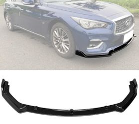 18-24 Infiniti Q50 Gloss Black Front Bumper Lip