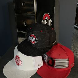 NEW NIKE OHIO STATE OSU BUCKEYES DIAMOND QUEST 2014-15 NATIONAL CHAMPIONSHIP 3 HAT BOX SET