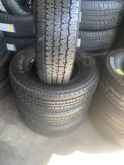 SET LT 225/75/16 FIRESTONE SEMI NEW 95%TREAD LIFE $300 PRICE INCLUDE PROFESSIONAL INSTALLATION AND TAX