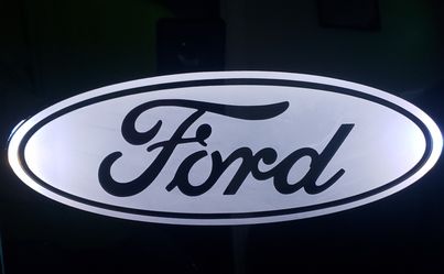 Ford etched lighted mirror