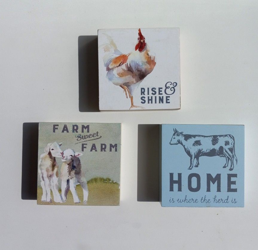 Set of 3  Country / Farmhouse Wall Art/ Home Decoration/ House Decor