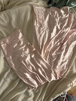 pink silk dress