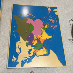 Montessori style World Map Puzzle