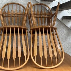 Kitchen Wood Table W/ 4 Chairs