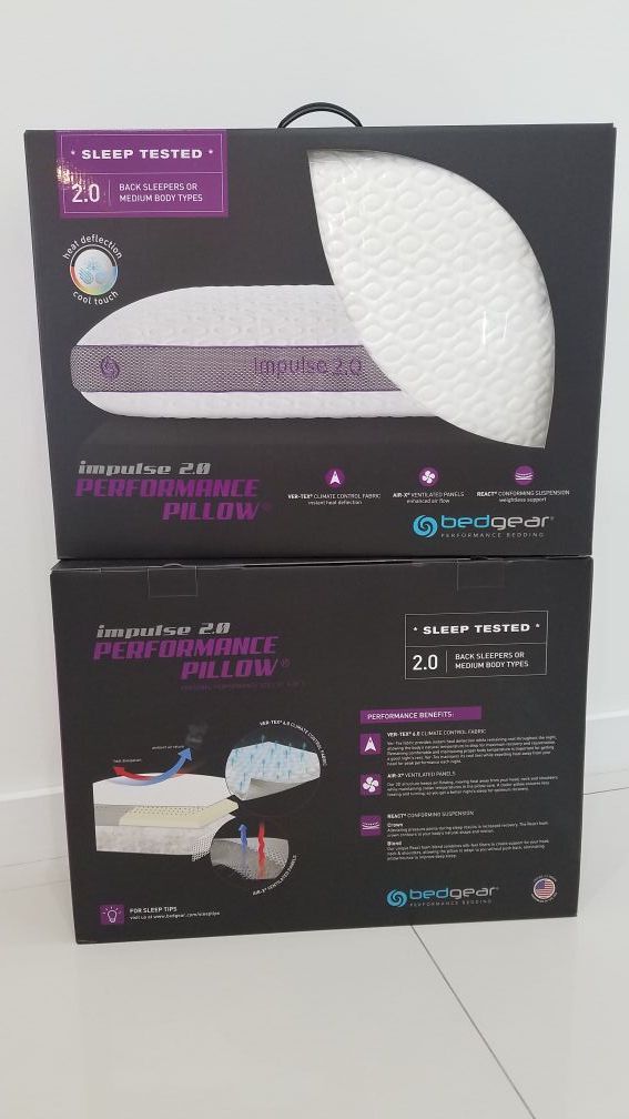 BEDGEAR IMPULSE 2.0 PERFORMANCE QUEEN PILLOW BRAND NEW IN THE BOX for